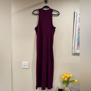 athleta hayes pleated maxi dress Athleta Hayes Pleated Maxi Dress Women Small Tall Dusty Blue Sleeveless Pockets